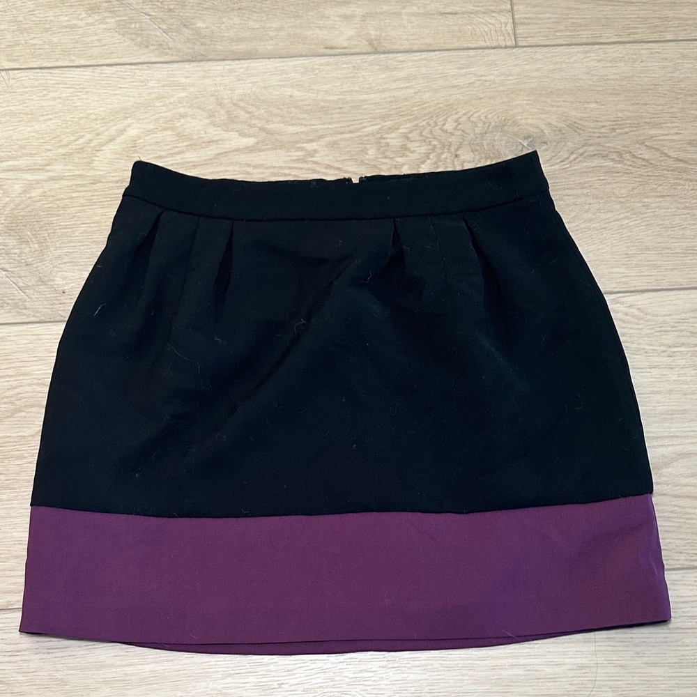 Banana Republic Black and Purple Mini Skirt